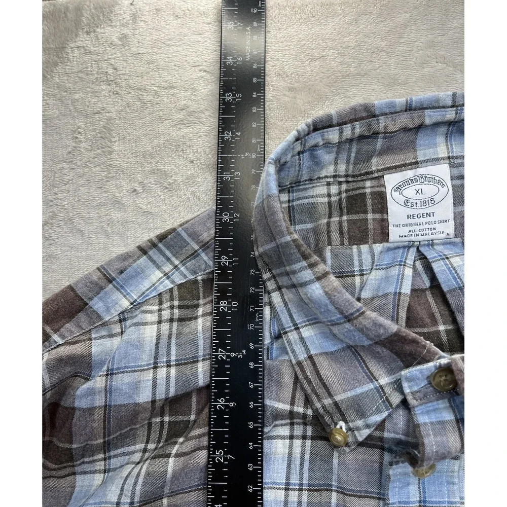 Brooks Brothers Regent Flannel Shirt Plaid Button Down Long Sleeve XL